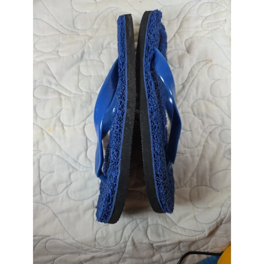 Laguna Sandal Flipflop Plastic AstroTurf Blue Y2K Men's Size‎ Medium 9/10